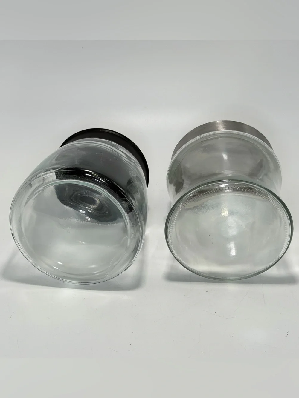 Vintage Clear Glass Canister & Storage Jar Lot (5 Pieces)